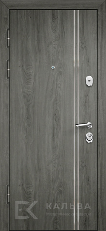 Фото №2 «Входная дверь венге классика с серой панелью для квартиры №40»