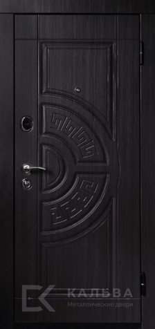 Фото «Металлическая дверь венге с классической резной панелью №560»